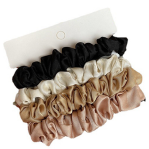 Pack Douceur – Serviette microfibre + 4 Chouchous en satin